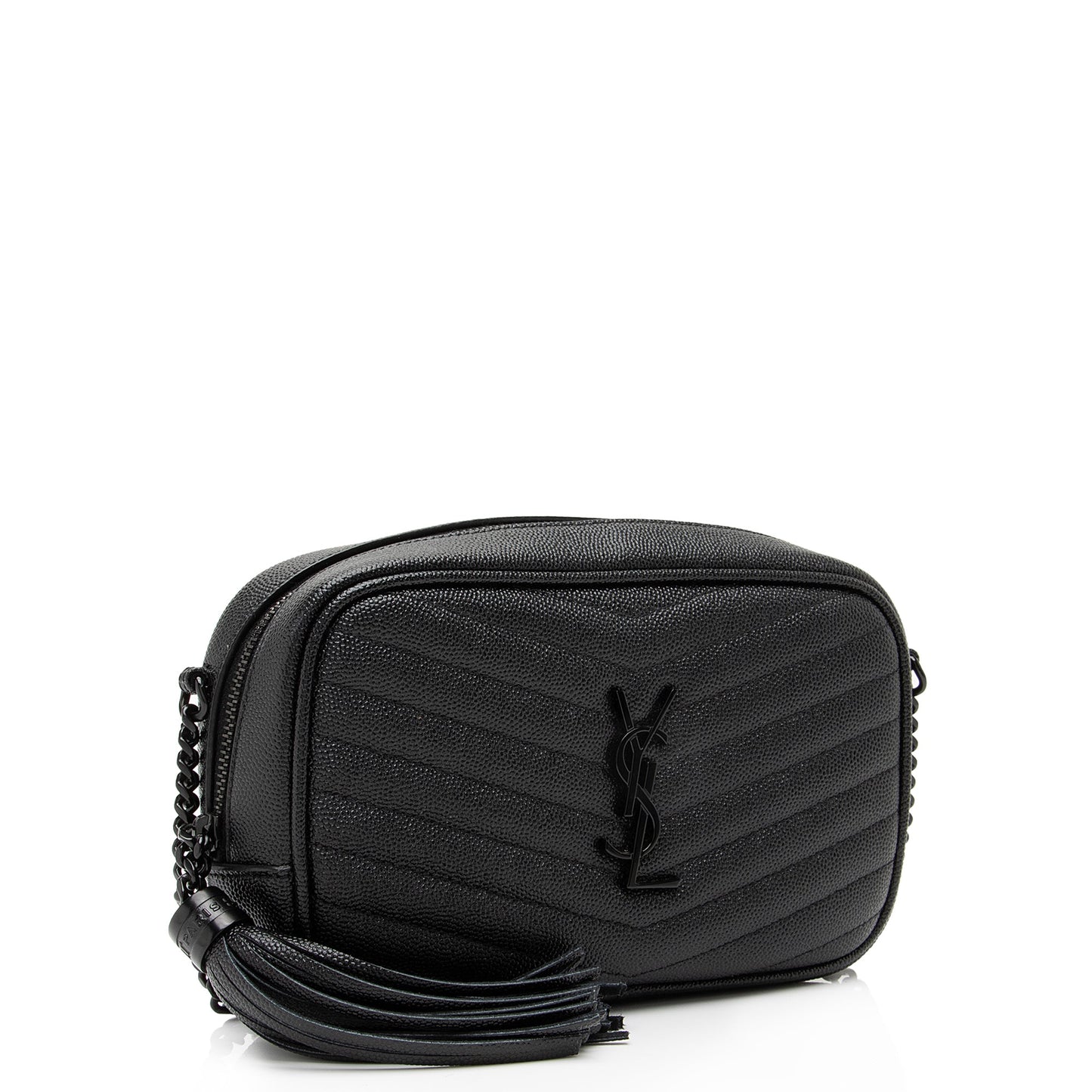 Saint Laurent Matelasse Grain de Poudre Monogram Lou Mini Camera Bag (SHF-1WB10U)