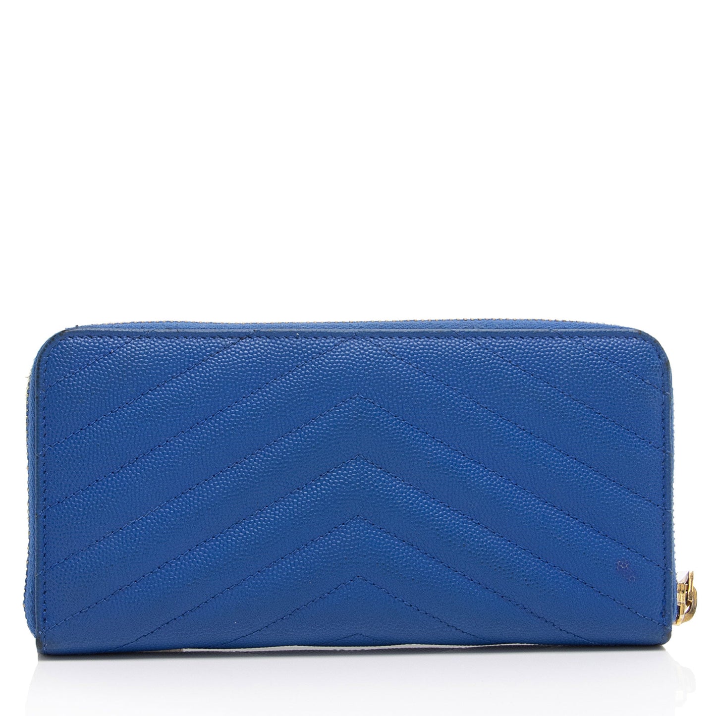 Saint Laurent Matelasse Grain de Poudre Monogram Zip Around Wallet (SHF-GVAGu1)
