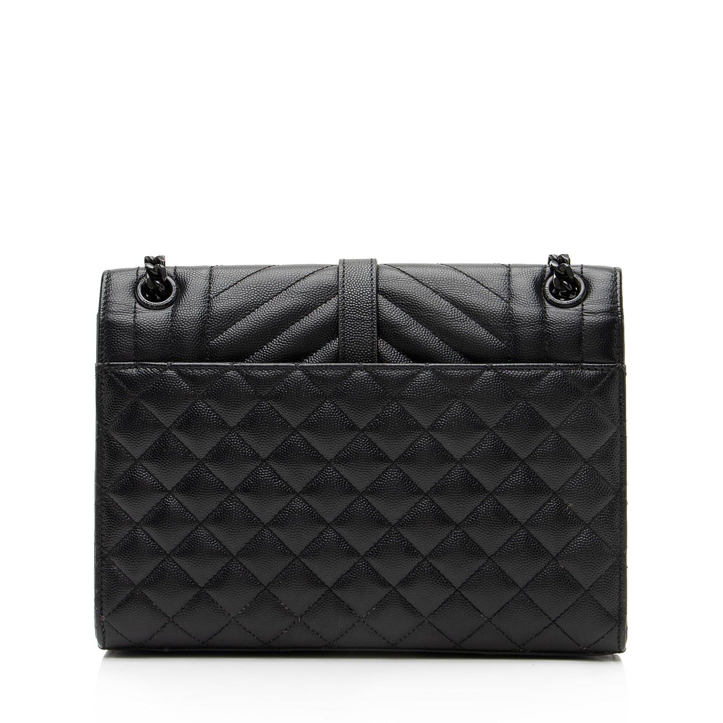 Saint Laurent Mixed Matelasse Grain de Poudre Monogram Medium Shoulder Bag (SHF-23369)
