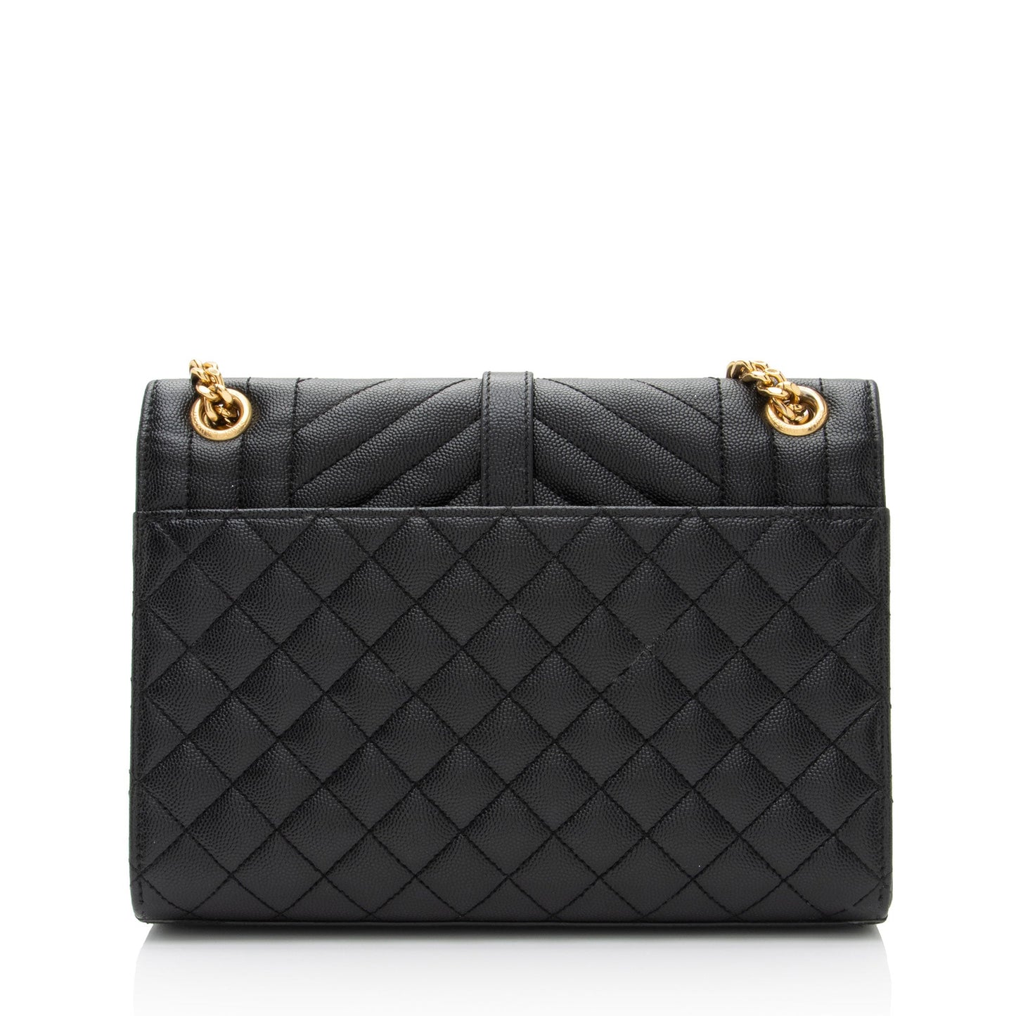 Saint Laurent Mixed Matelasse Grain de Poudre Monogram Medium Shoulder Bag (SHF-nC1SPa)