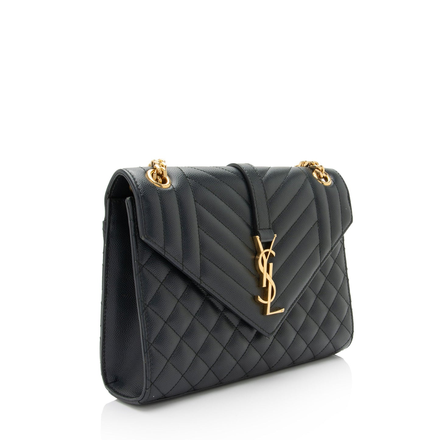 Saint Laurent Mixed Matelasse Grain de Poudre Monogram Medium Shoulder Bag (SHF-EraTyH)