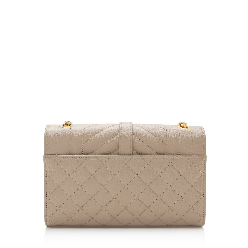 Saint Laurent Mixed Matelasse Leather Classic Monogram Small Shoulder Bag (SHF-21396)