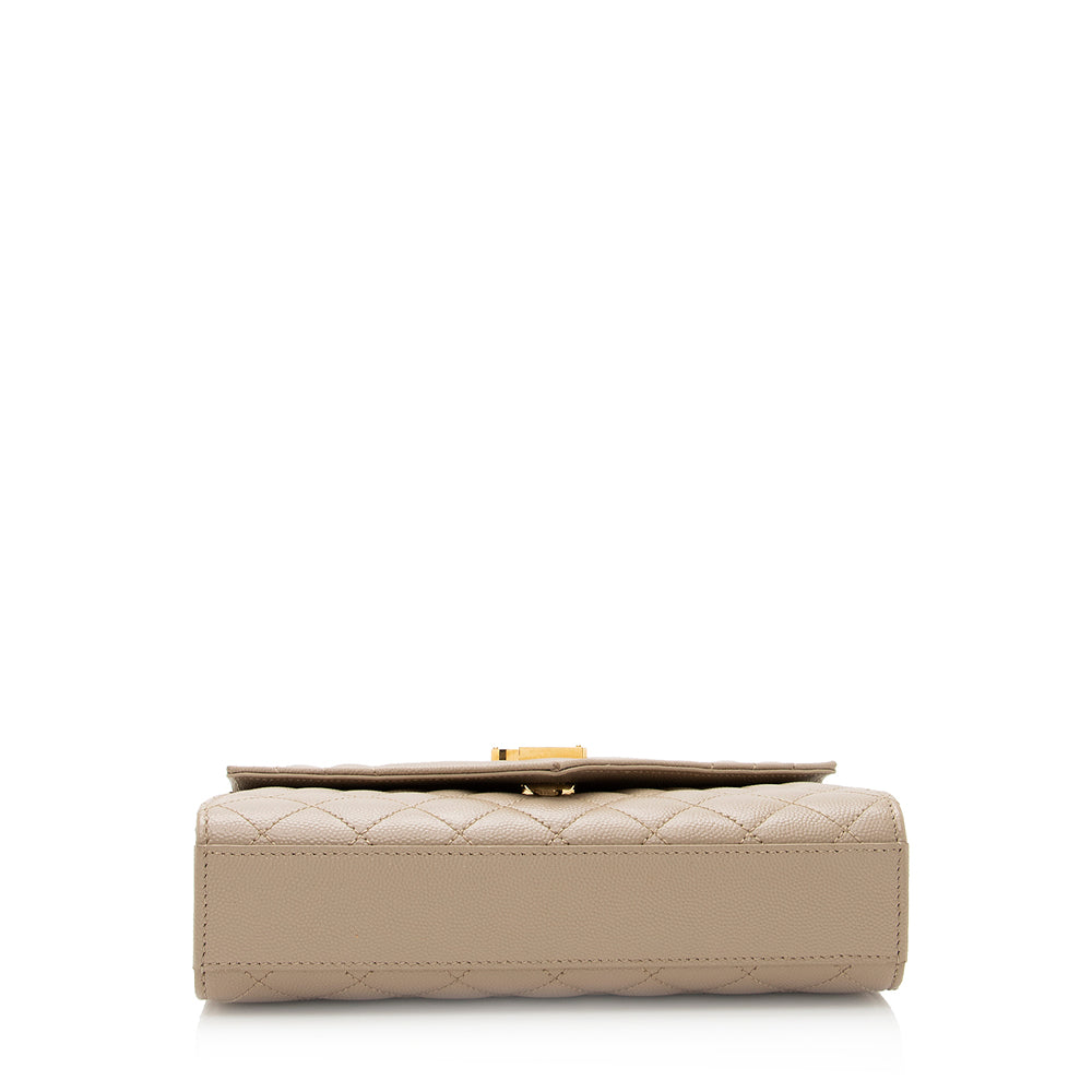 Saint Laurent Mixed Matelasse Leather Classic Monogram Small Shoulder Bag (SHF-21396)
