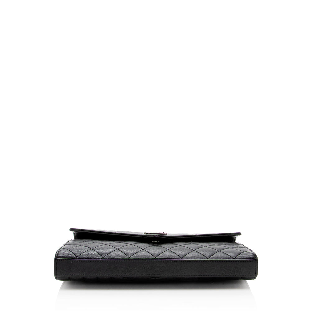 Saint Laurent Mixed Matelasse Leather Triquilt Monogram Wallet on Chain Bag (SHF-17618)