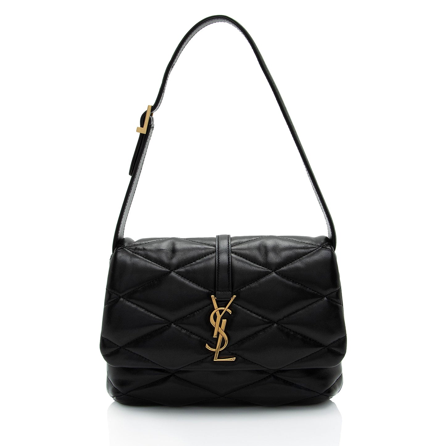 Saint Laurent Quilted Lambskin Monogram Le 57 Hobo