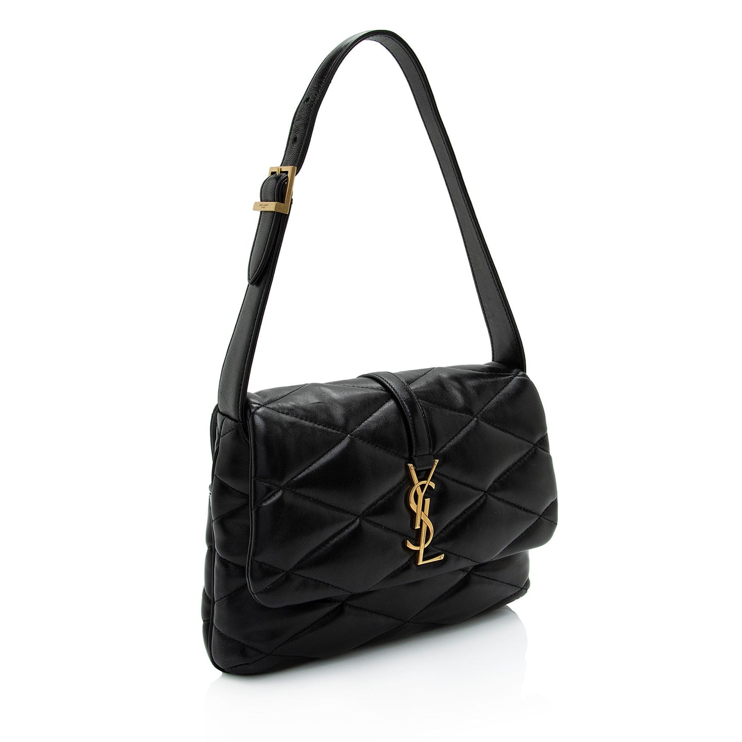 Saint Laurent Quilted Lambskin Monogram Le 57 Hobo