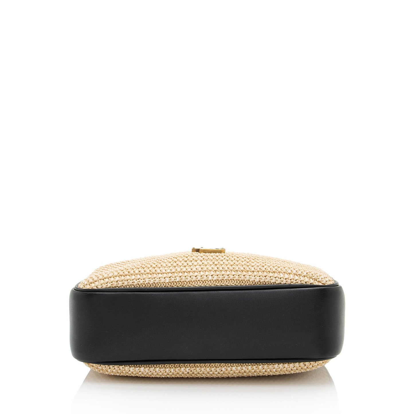 Saint Laurent Raffia Calfskin Monogram Lou Camera Bag