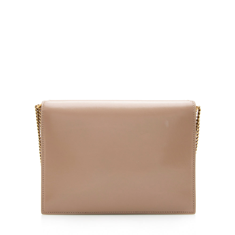 Saint Laurent Smooth Calfskin Monogram Cassandra Shoulder Bag (SHF-14588)