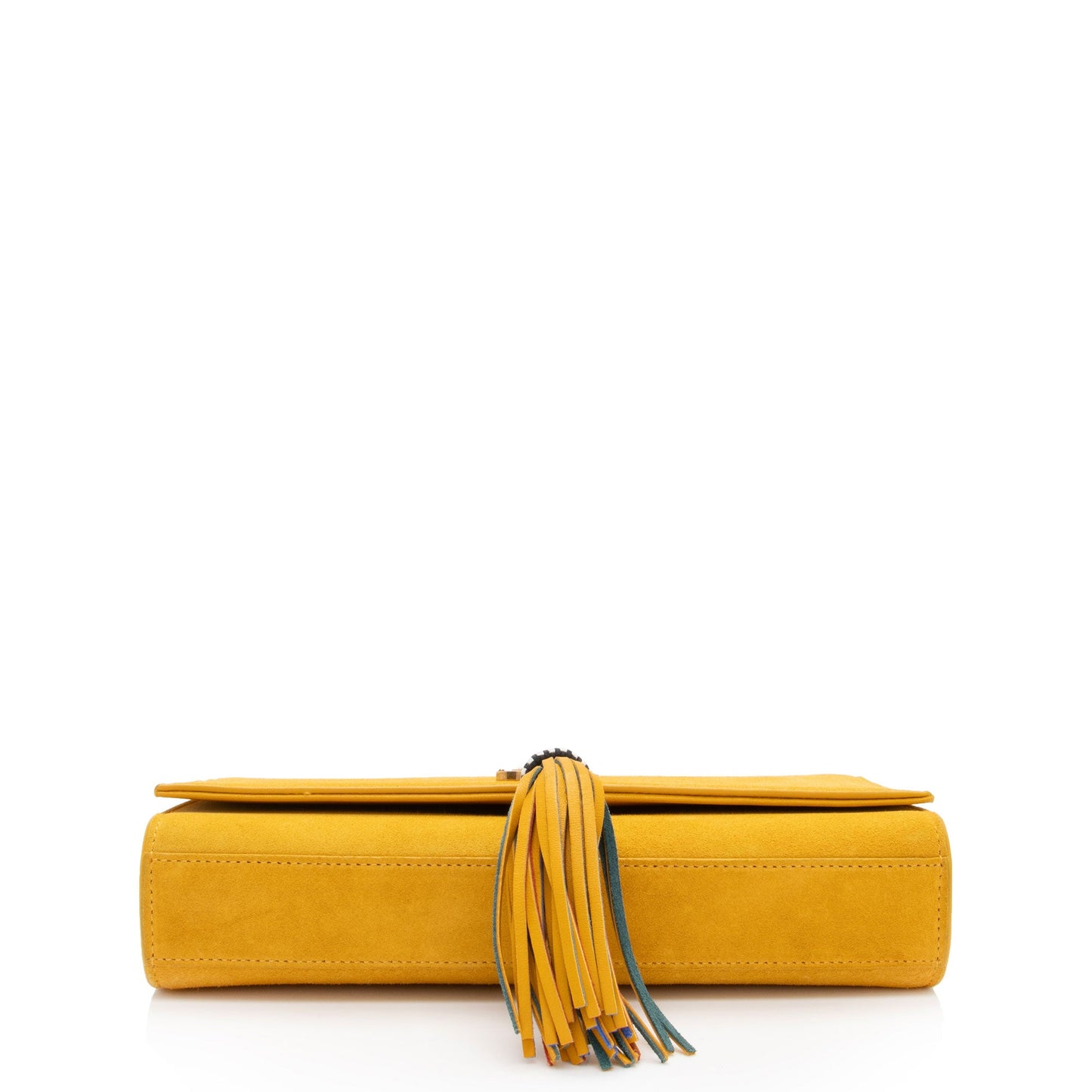 Saint Laurent Suede Monogram Kate Tassel Medium Shoulder Bag (SHF-ODWp7x)