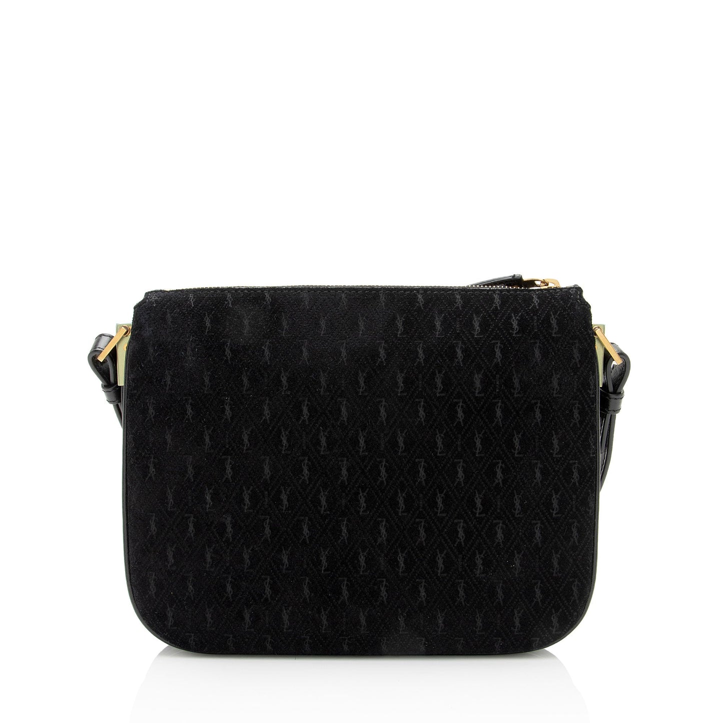 Saint Laurent Suede Monogram King Palm Crossbody Bag (SHF-eGBpnw)