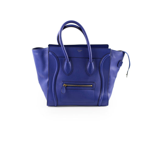 Celine Mini Luggage Bag Blue