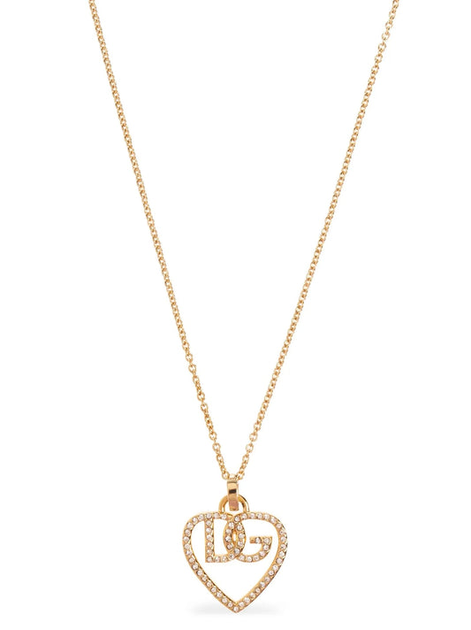Dolce & Gabbana Women Strass Logo Necklace