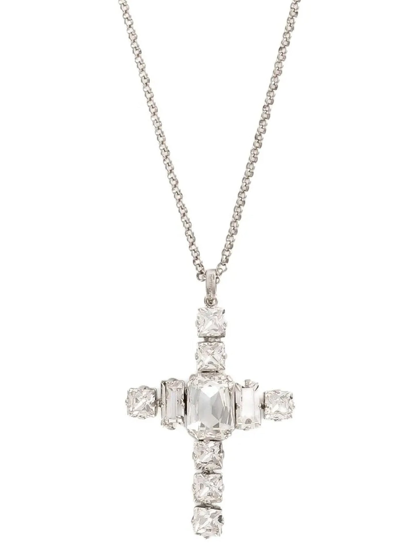 Dolce & Gabbana Women Rhinestone Cross Necklace