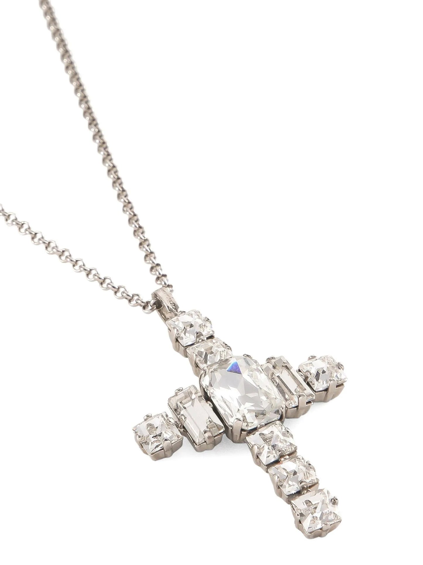 Dolce & Gabbana Women Rhinestone Cross Necklace