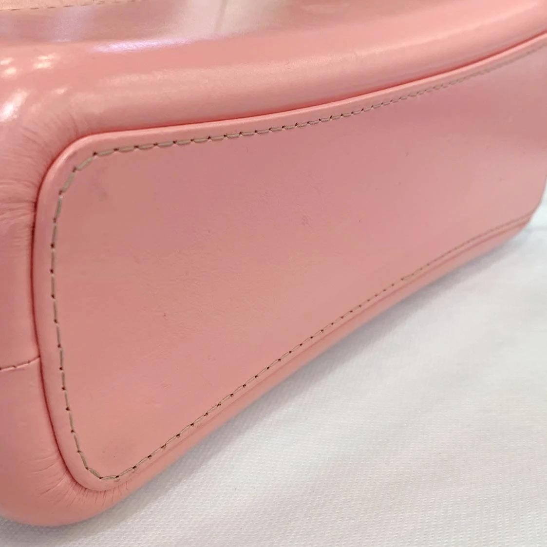 CHANEL Gabrielle Medium Aged Calfskin Leather Shoulder Bag Pink