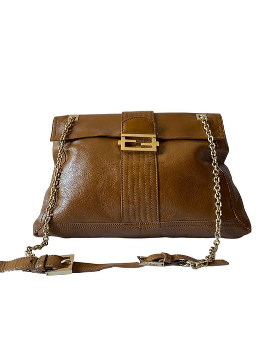 Fendi Brown Baguette Shoulder Bag