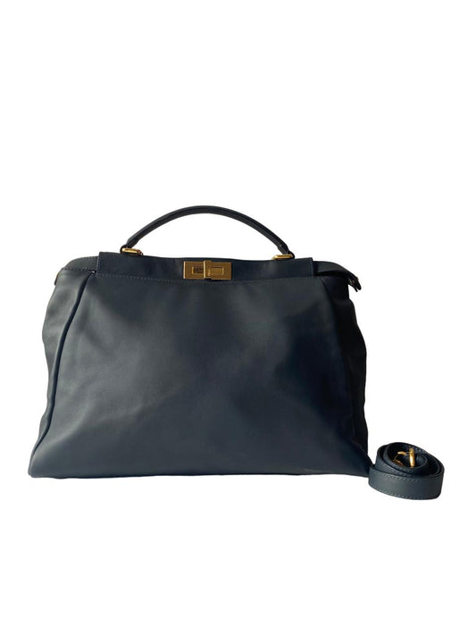 Fendi Navy Peekaboo Large Bag