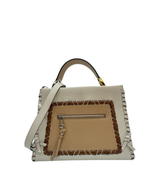 Fendi Bicolor Runway Whipstitch Tote Bag
