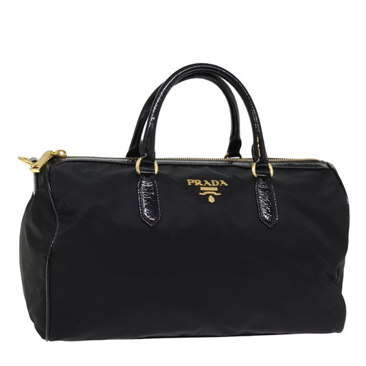 PRADA Hand Bag Nylon Black  yk12896