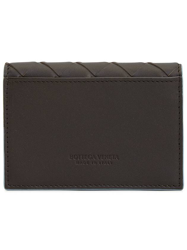 Bottega Veneta Intrecciato Flab Card Wallet Brown