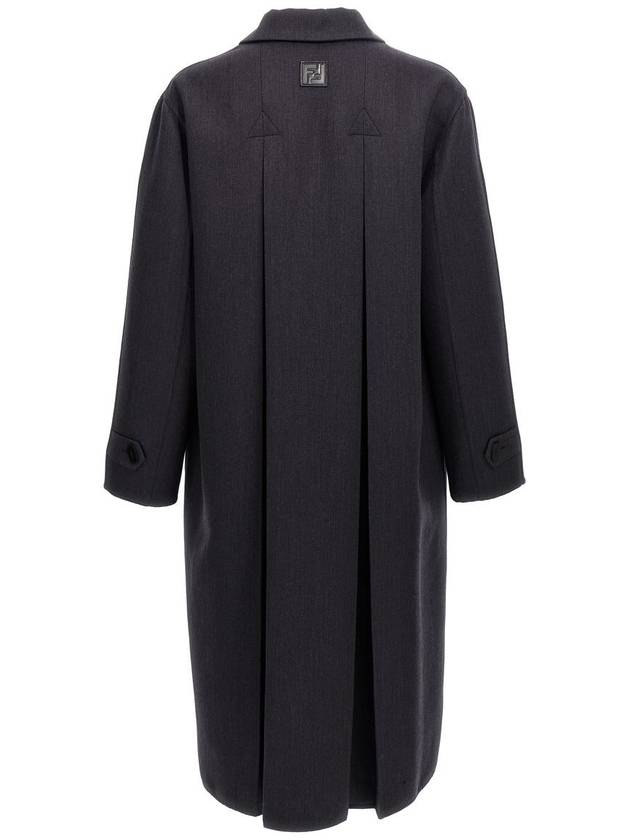 Fendi Wool Double Fabric Single Coat Blue