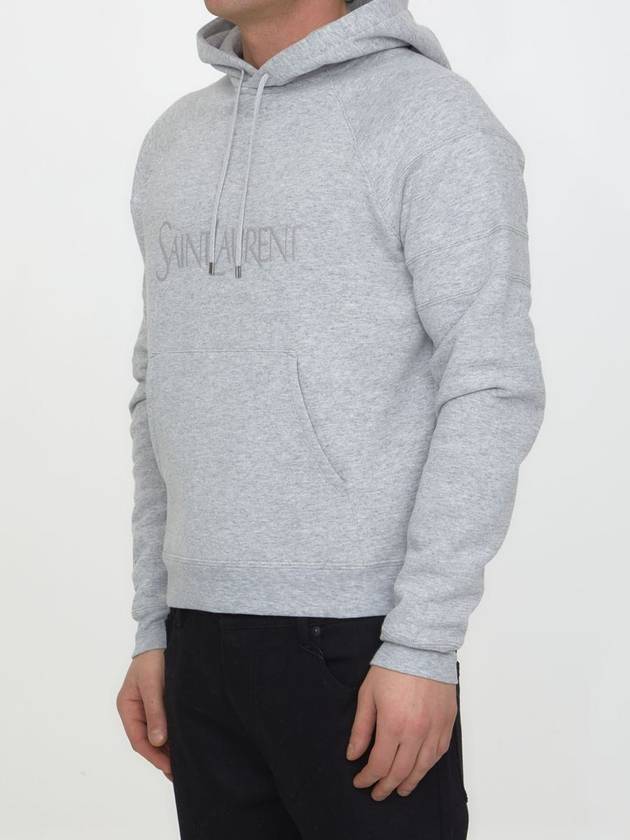 Saint Laurent Fleece Hood Gray