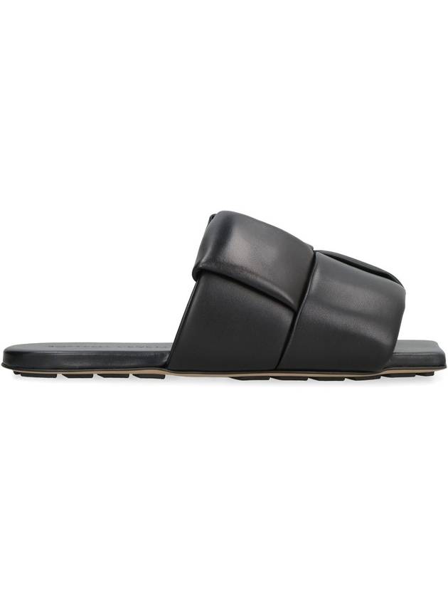Bottega Veneta Bottega Veneta Intrecciato Patch Flat Mule Black