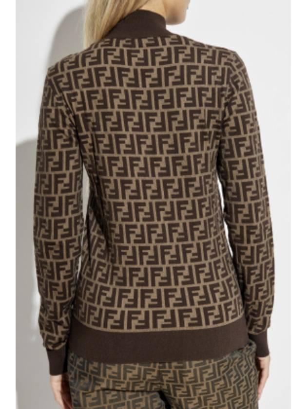 Fendi FF Cotton Turtleneck Brown