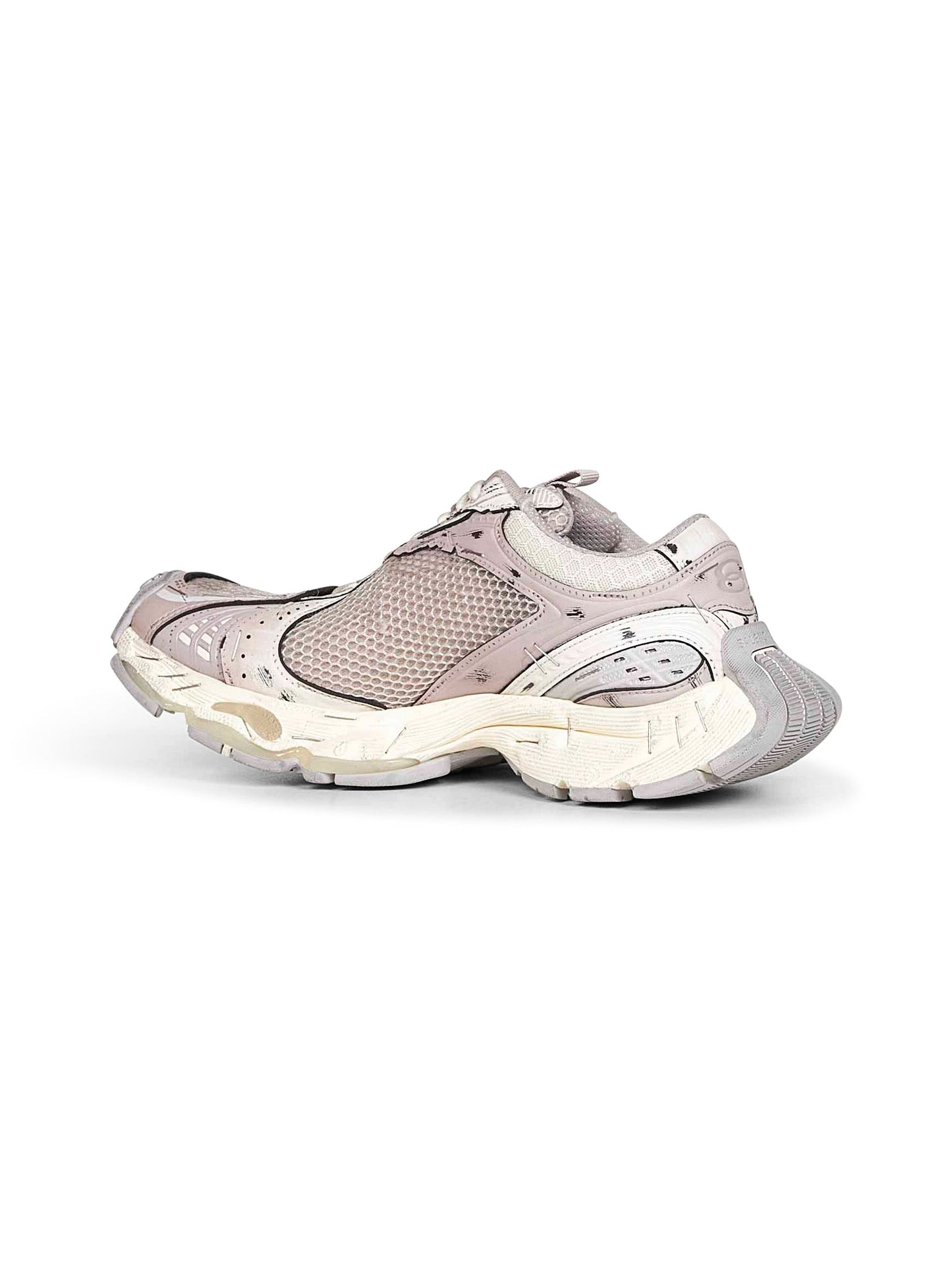 Balenciaga Women Beige And Grey Stapler Sneakers