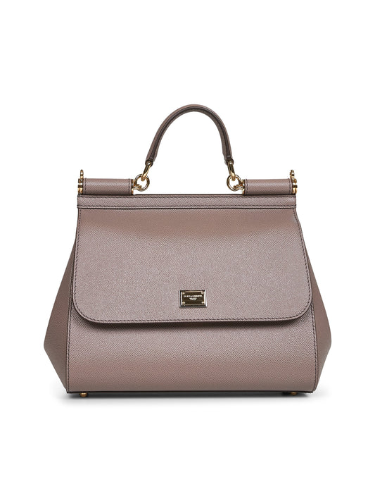 Dolce & Gabbana Women Taupe Large Sicily Handbag