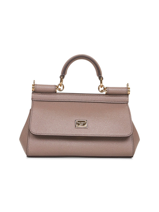Dolce & Gabbana Women Taupe Small Sicily Handbag