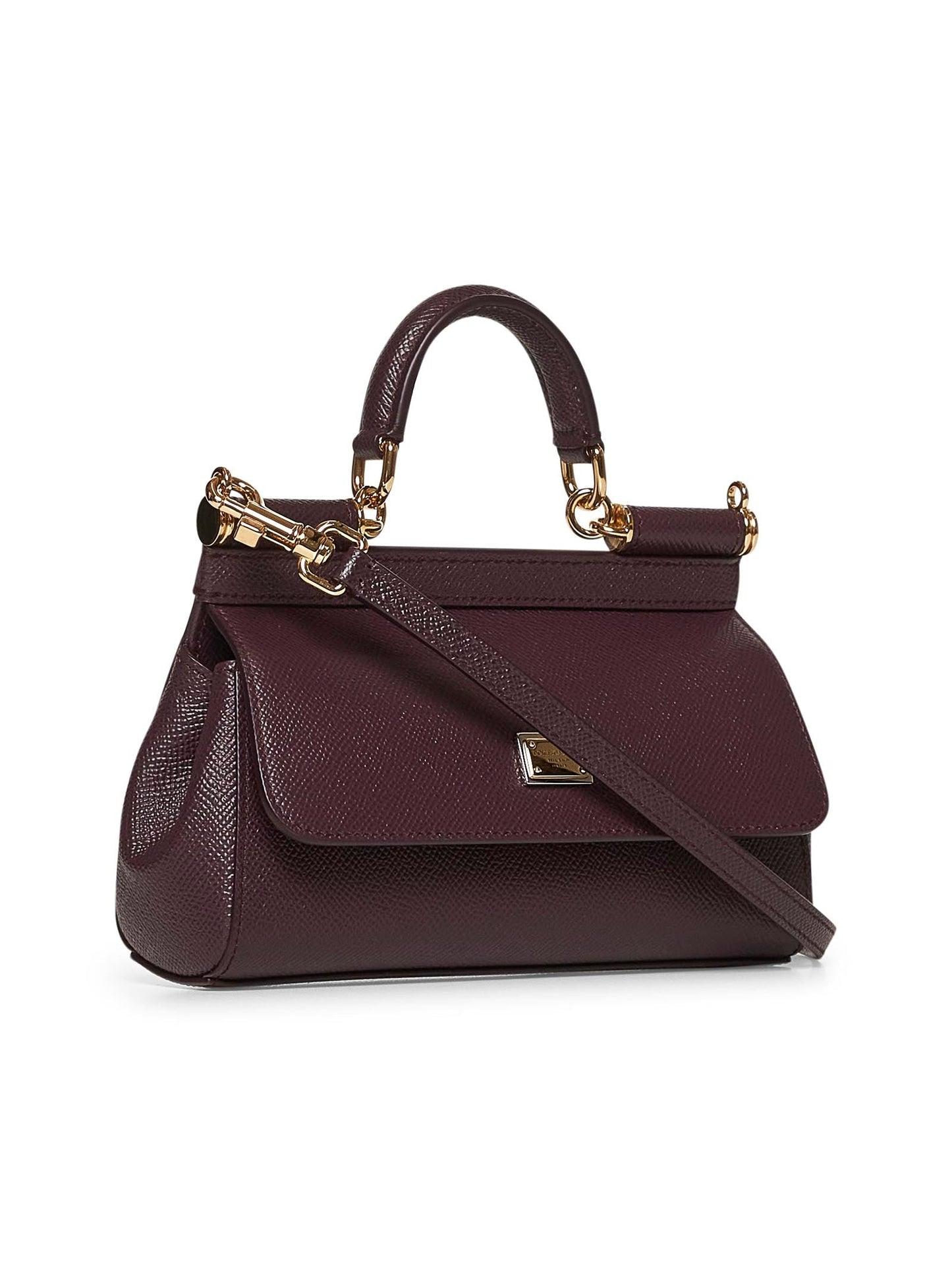 Dolce & Gabbana Women Burgundy Small Sicily Handbag
