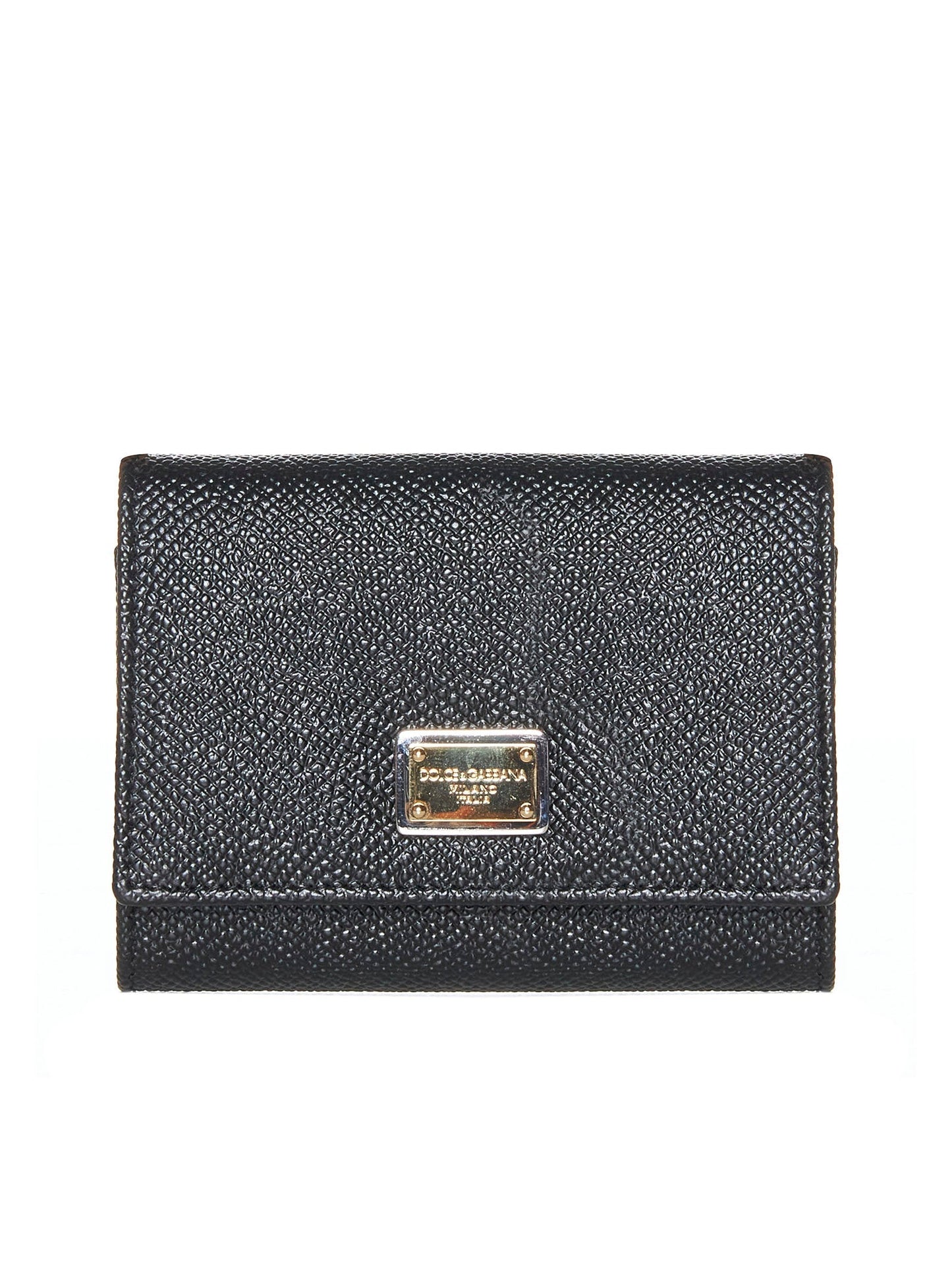 Dolce & Gabbana Women Black Dauphine Leather Wallet