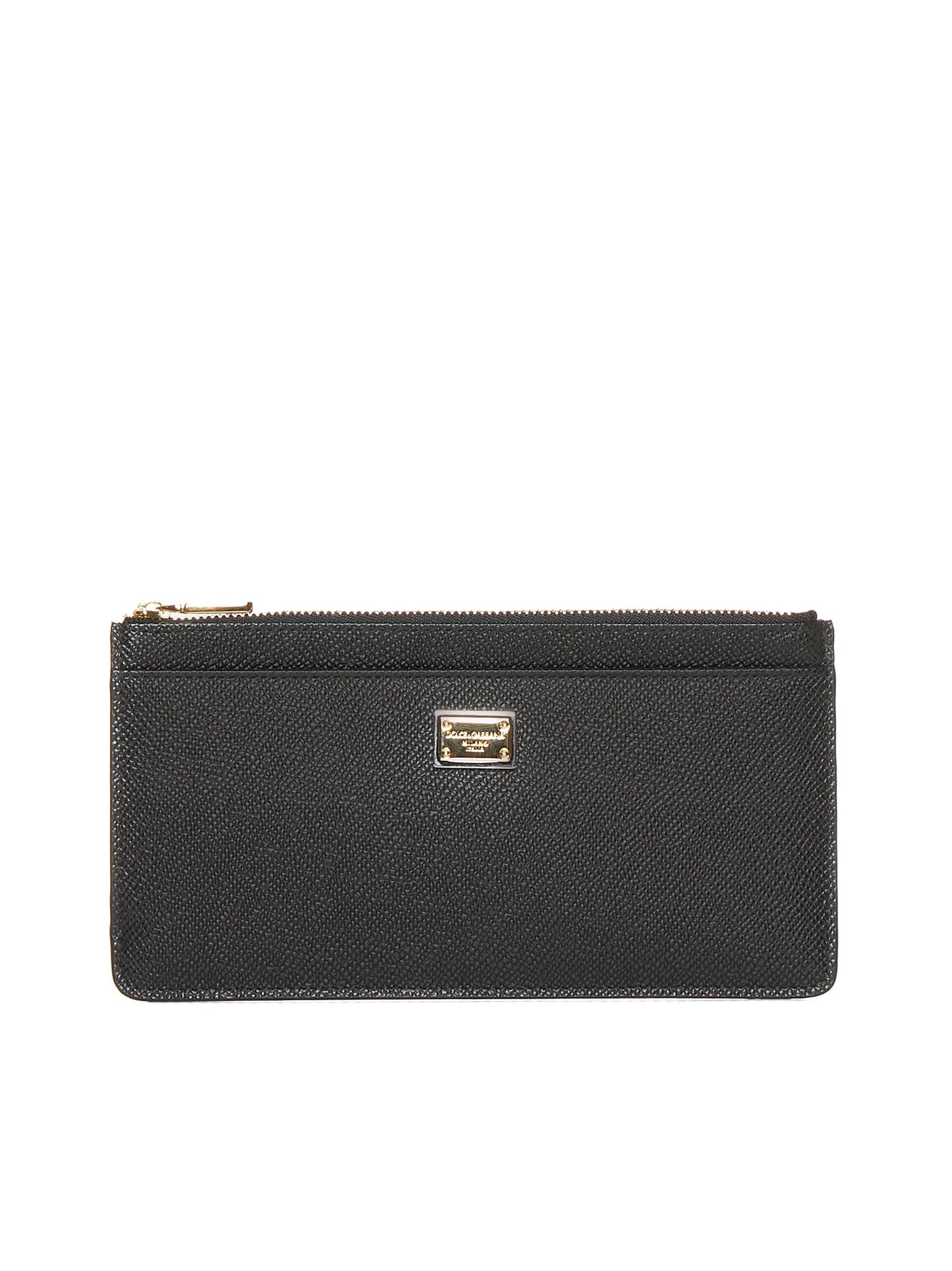 Dolce & Gabbana Women Large Black Dauphine Leather Card Case
