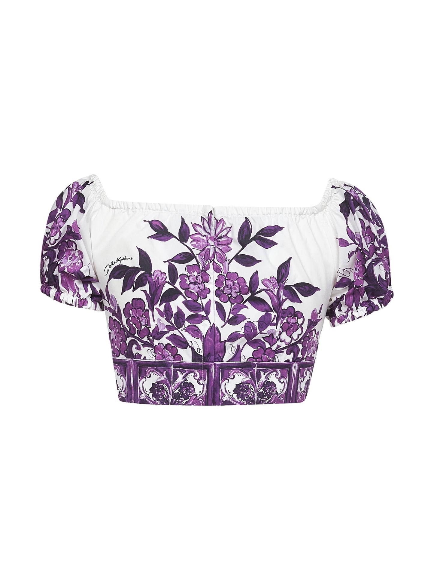 Dolce & Gabbana Women Maiolica Print Poplin Top