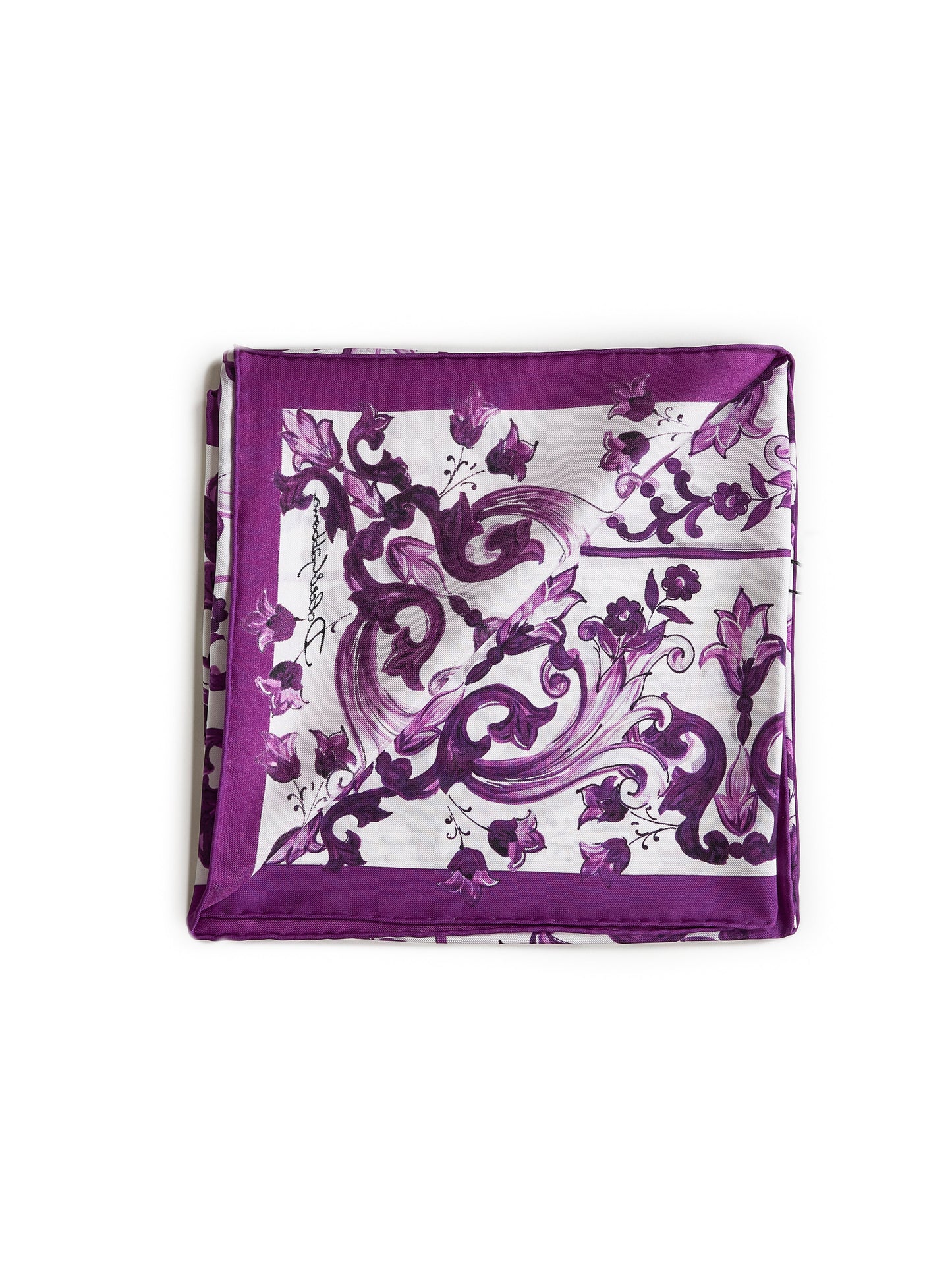 Dolce & Gabbana Women Silk Twill Maiolica Print Scarf