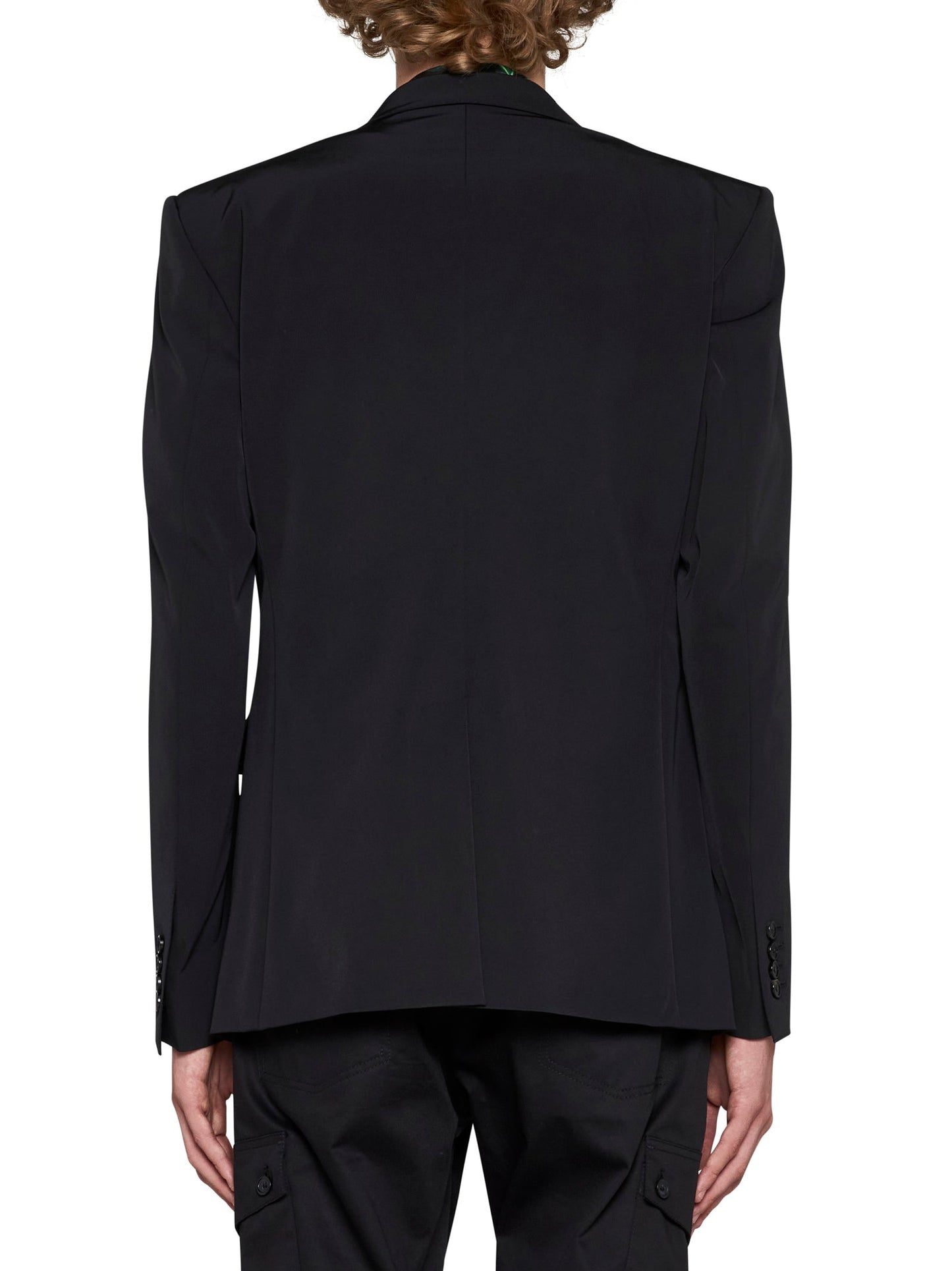 Dolce & Gabbana Men Black Technical Fabric Sicilia Single-Breasted Blazer