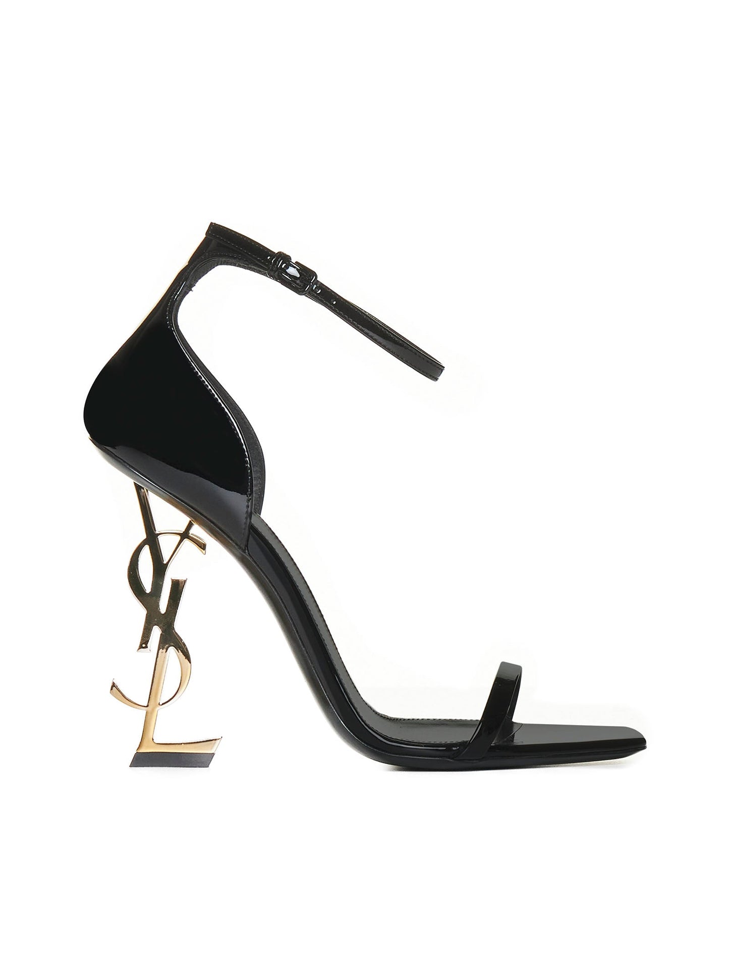 Saint Laurent Women Opyum Ysl Patent Leather Sandals