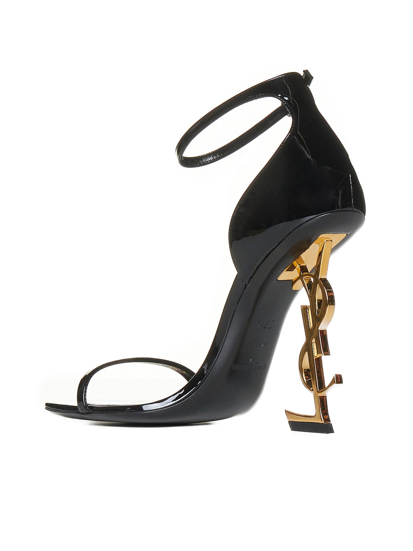 Saint Laurent Women Opyum Ysl Patent Leather Sandals