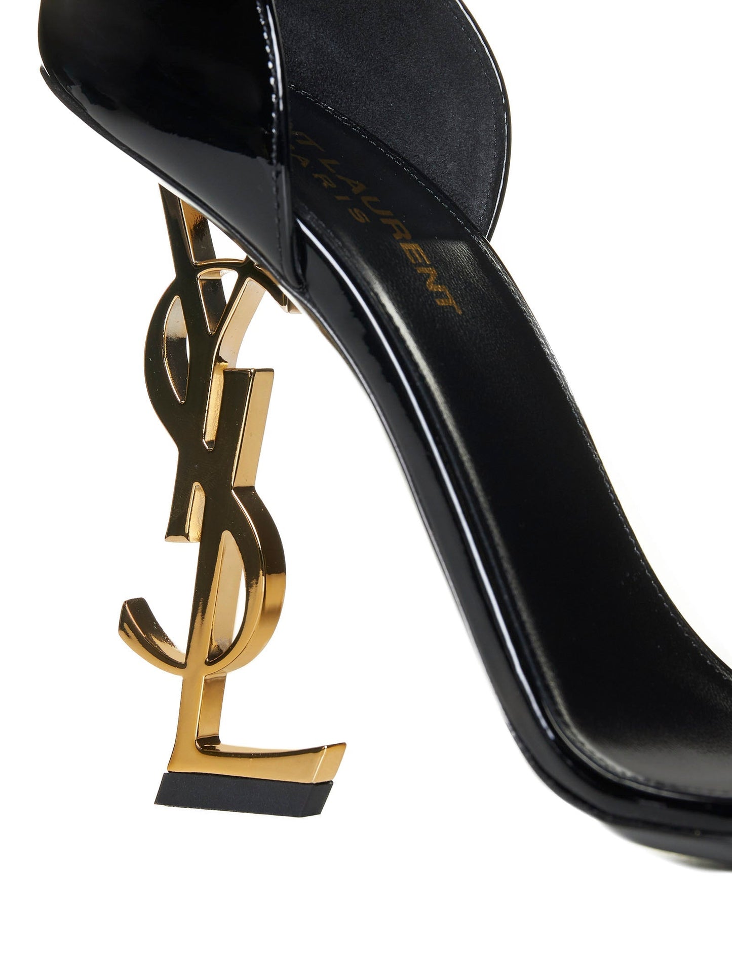 Saint Laurent Women Opyum Ysl Patent Leather Sandals