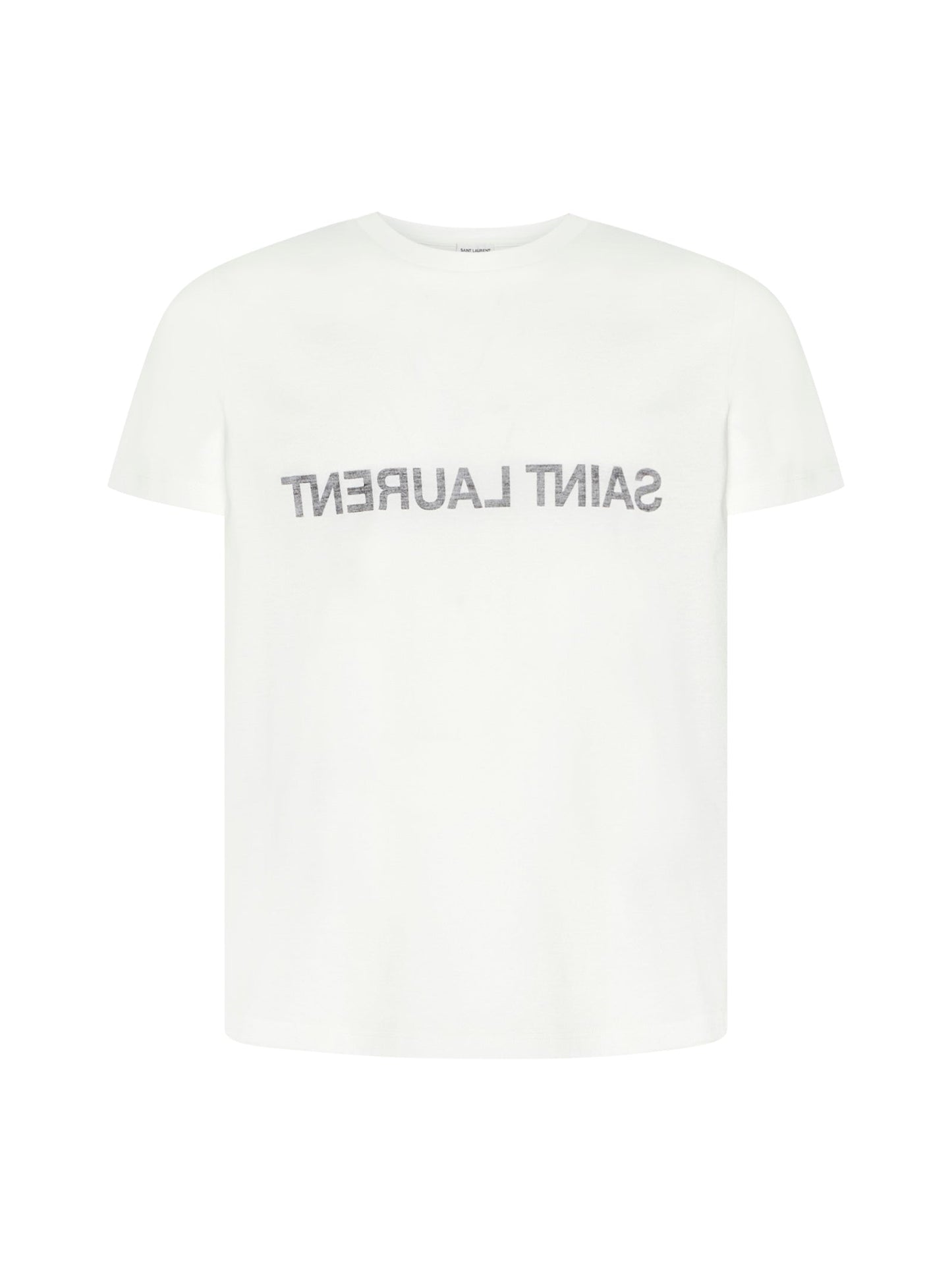 Saint Laurent Men Logo Cotton T-Shirt
