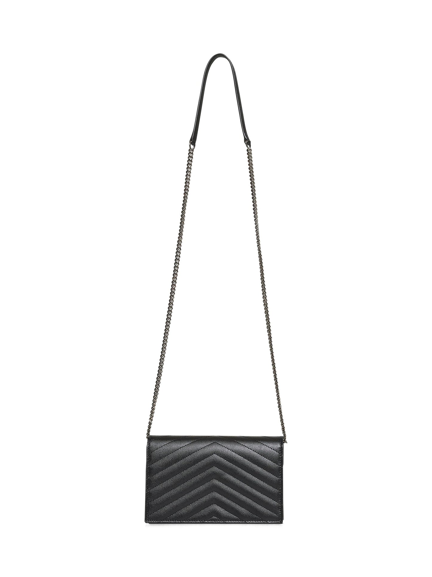 Saint Laurent Women Pochette Envelope With Classic Cassandre Chain In Grain De Poudre Leather