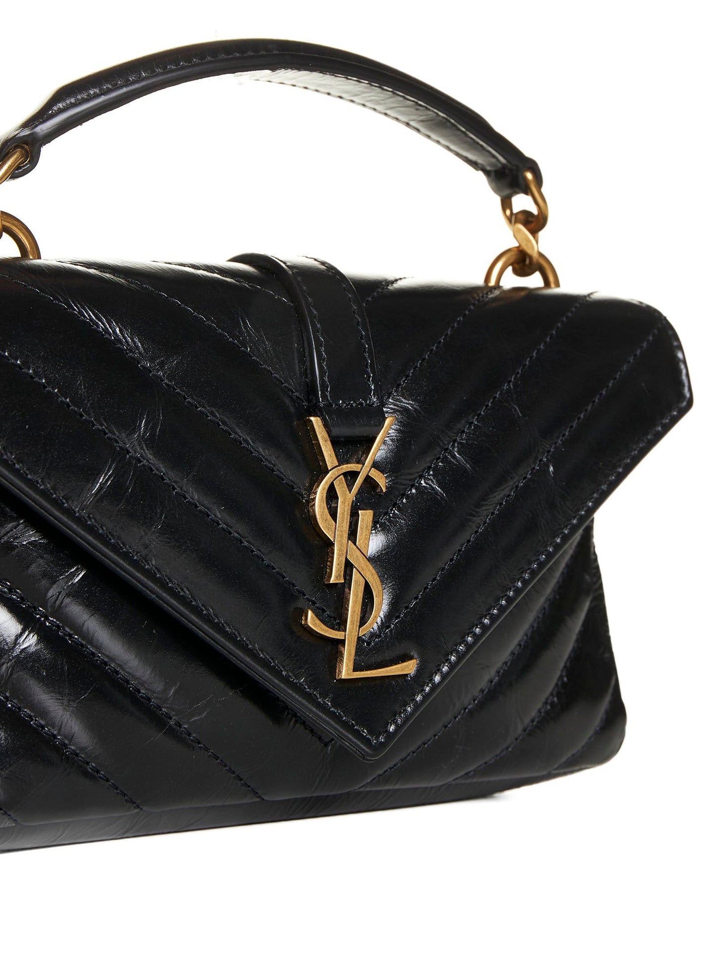 Saint Laurent Women College Mini Quilted Leather Bag