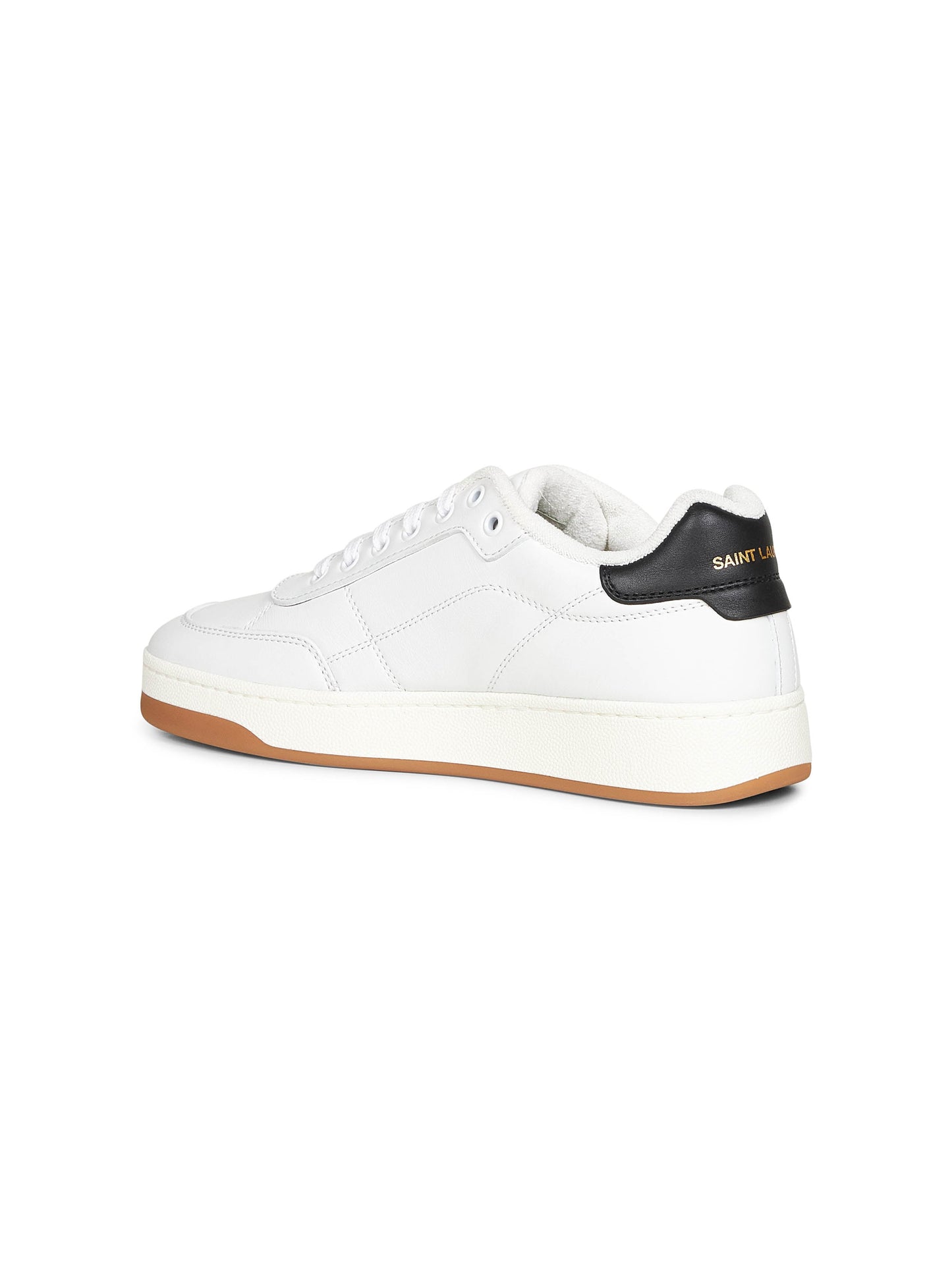 Saint Laurent Men White Smooth Leather Sl/61 Sneakers