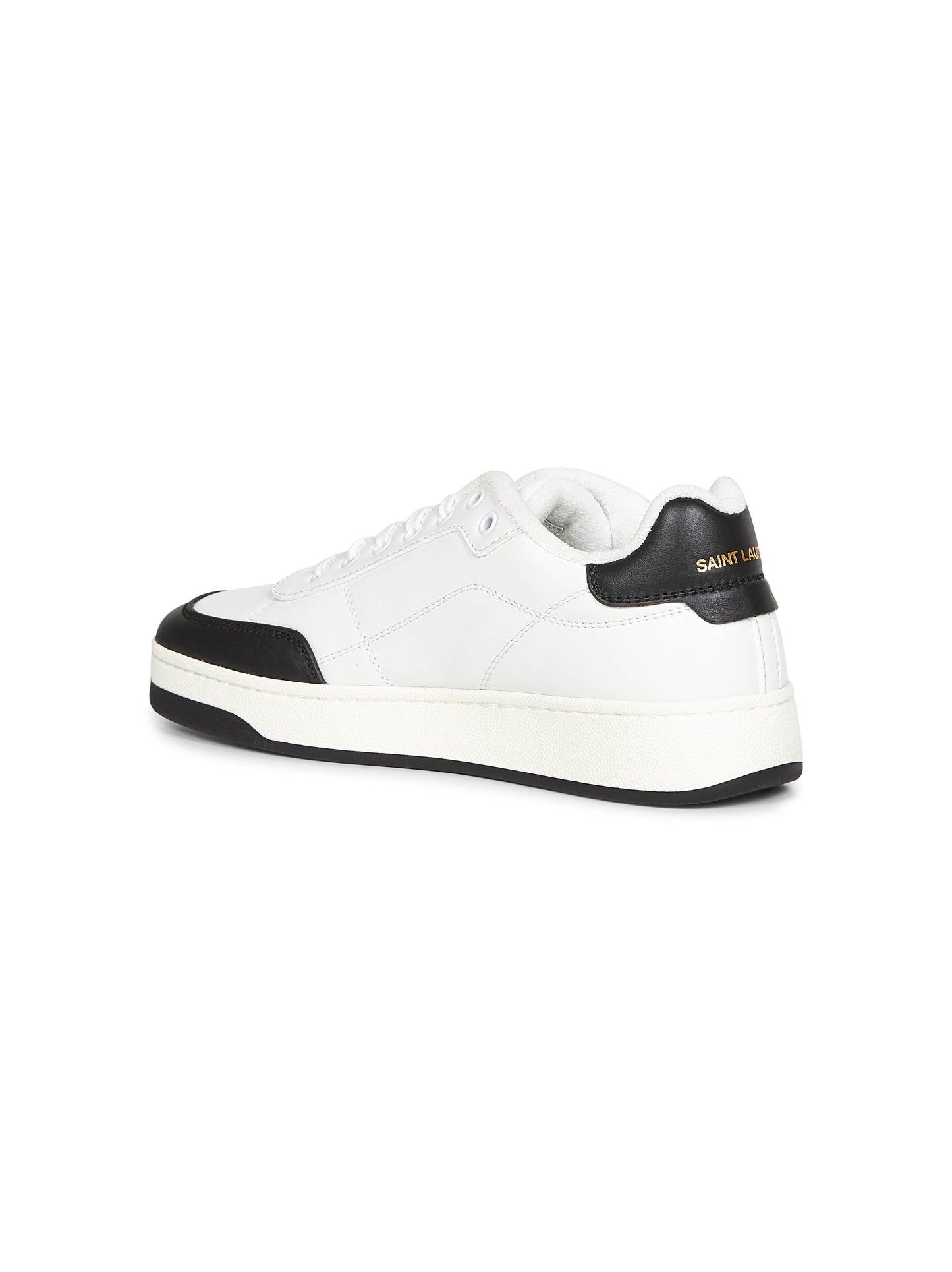 Saint Laurent Men White Smooth Leather Sl/61 Sneakers