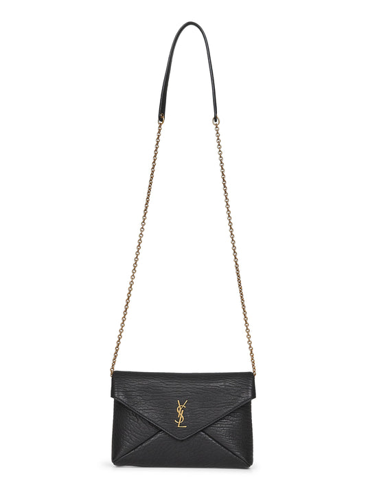 Saint Laurent Women Hammered Leather Clutch Saint Laurent