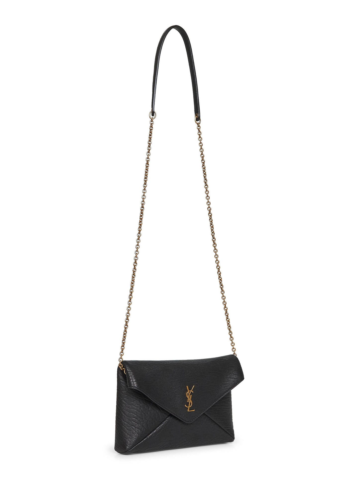 Saint Laurent Women Hammered Leather Clutch Saint Laurent