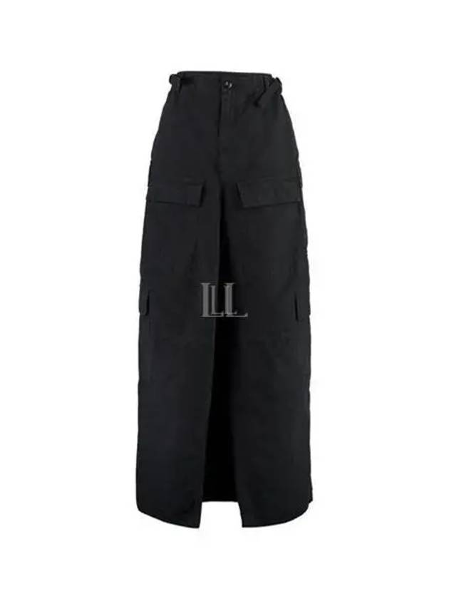 Balenciaga Apron Cargo Pants A Line Skirt Black Black