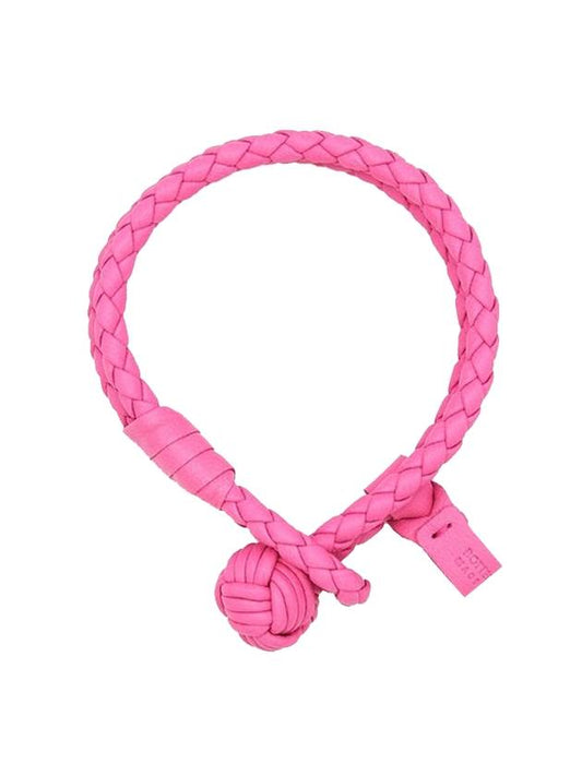 Bottega Veneta Intrecciato Double Line Bracelet Pink