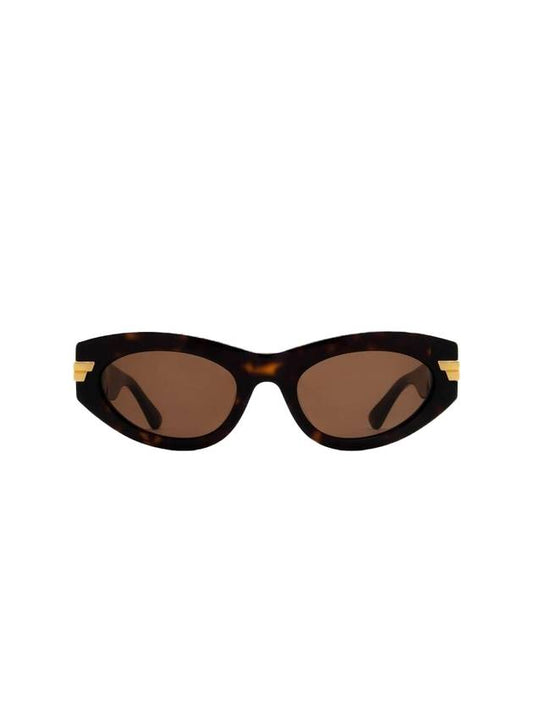 Bottega Veneta Eyewear Frame Oval Sunglasses Brown